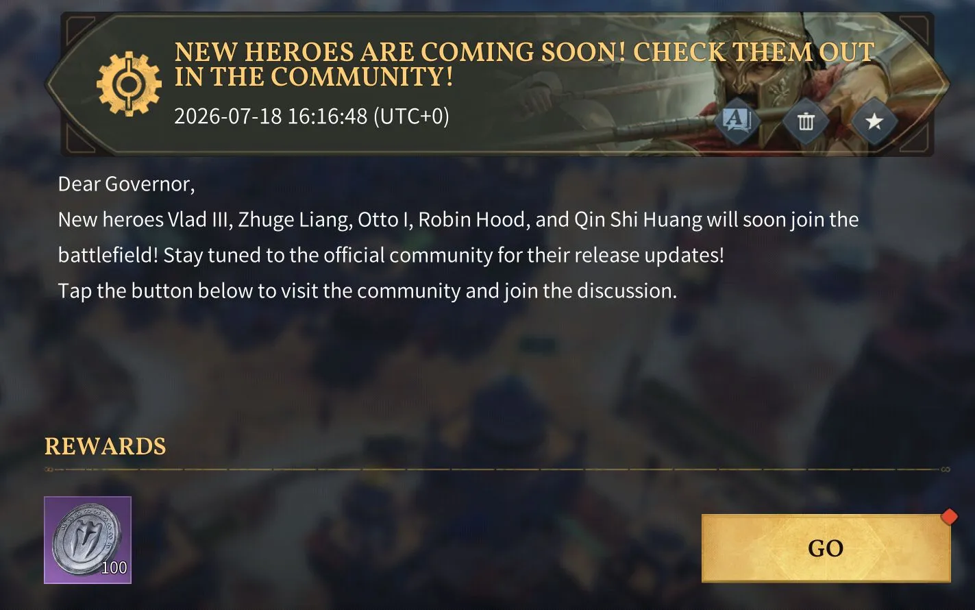 New Hero Announcement