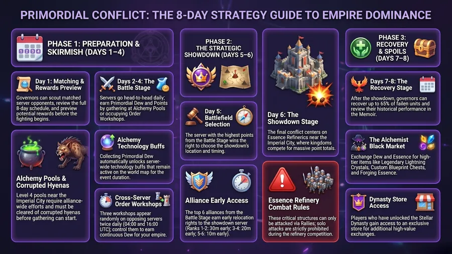 Panduan Event Primordial Conflict AoEM: Strategi KvK dan Invasi Lintas Server