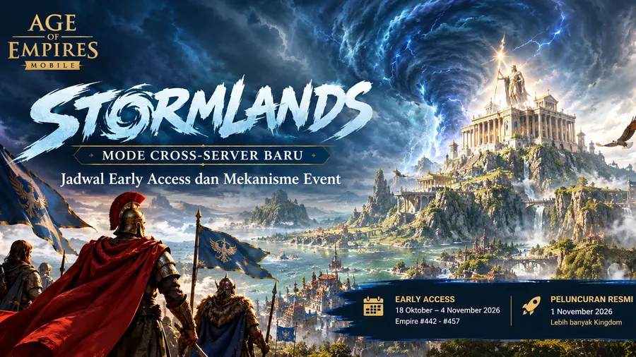 Stormlands Age of Empires Mobile: Jadwal Early Access dan Mekanisme Event Cross-Server